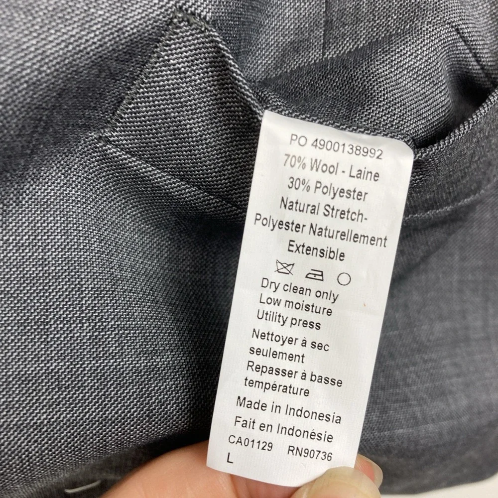 Michael Kors Mens Classic fit Button-Up Suit Vest Large Grey Stretch